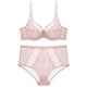 thumbnail image 1 of Conjunto de sujetador push-up de pecho grande y pequeño de encaje ultrafino para mujer, 1 of 5