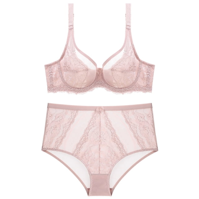 Conjunto de sujetador push-up de pecho lateral ultrafino de ropa interior sexy para mujer Sujetador de encaje pequeño con pecho grande