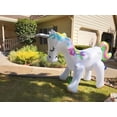 thumbnail image 2 of Aspersor inflable con forma de unicornio HUOGUO Giant de 1,5 m para niños y adultos, 2 of 3