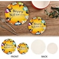 thumbnail image 4 of SKYSONIC Happy Halloween Owls Pot Holders Trivets, 2 Pcs Heat Resistant Trivets,Cute Witch Hat Cotton Thread Weave Mats for Hot Pads Pans Pot Bowl Teapot for Kitchen Decor, 4 of 7