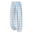 thumbnail image 2 of Xixinqiwan Womens Plaid Fluffy Pajama Pants Fuzzy Fleece Lounge Pj Bottoms Drawstring Winter Warm Trousers, 2 of 5