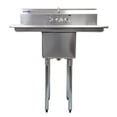 thumbnail image 3 of 14″ x 16″ x 11″ with 12″ Left and Right Drainboards with Faucet One Compartment Stainless Steel Commercial Kitchen Prep & Utility Sink | NSF, 3 of 8