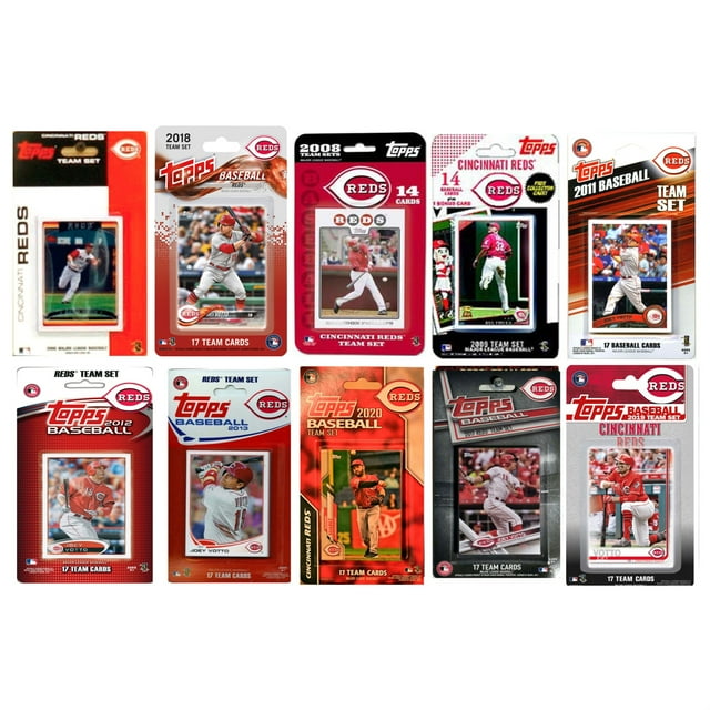 MLB Cincinnati Reds 10 Ensembles de Cartes à Collectionner sous Licence
