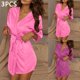 thumbnail image 1 of Batas Mujer Casual Hogar Seda Hielo Albornoz Camisón Pijamas Mujer, 1 of 9