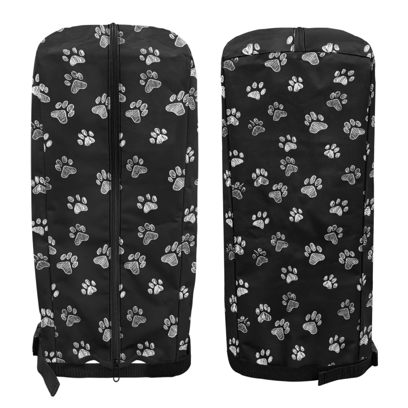 Chririnla Black Dog Paw Golf Bag Cover Hood Waterproof with Snap Button, Dust & Sun Protection for Clubs Universal Fit for Most Stand Bags, Cart Bags & Tour Bags