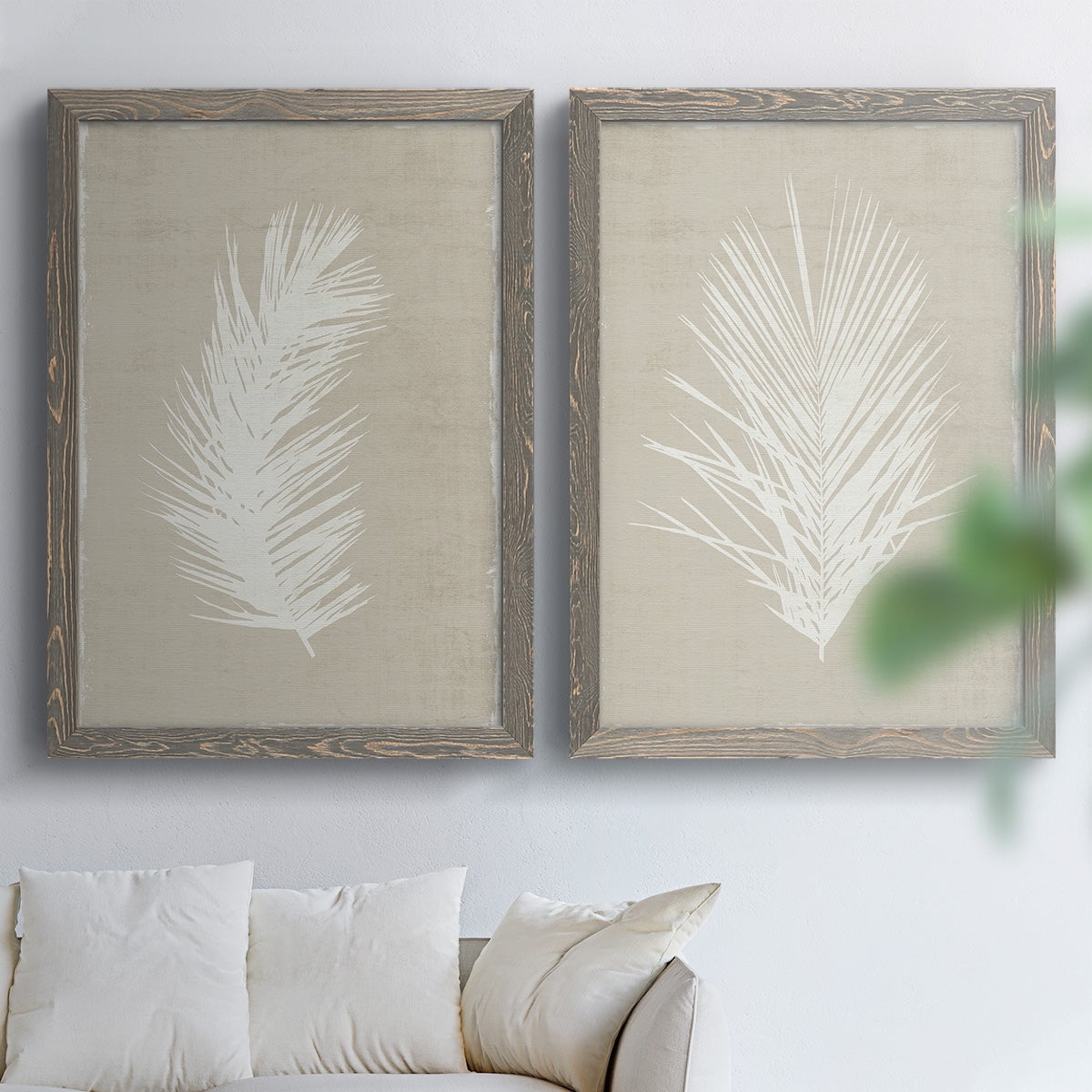 Palm Oasis I - Premium Framed Canvas 2 Piece Set - Ready to Hang