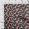 thumbnail image 2 of oneOone Velvet Black Fabric Leaves Craft Projects Decor Fabric Printed By The Yard 58 Inch Wide, 2 of 5