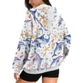 thumbnail image 2 of Renewold Dolphin Starfish Seashell Womens Zip Up Hoodie Sweatshirt Tops Long Sleeve Y2K Jackets with Pockets Pullover Hoodies Tops Fleece Sweatshirts Oversized Jackets Sweaters Casual Outfits, 3XL, 2 of 7