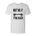 thumbnail image 2 of Wild Bobby, Meet Me at The Bar, Gym/Workout, Men Premium Tri Blend Tee, Heather White, XX-Large, 2 of 4