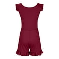 thumbnail image 5 of WREESH 2025 Women's Swim Romper One Piece Swimsuit Built-In Bra Tummy Control Full Coverages Shorts Bathing Suit Beachwear Red, 5 of 8