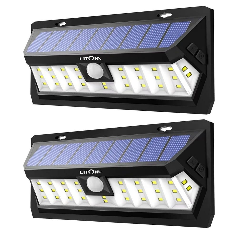 Litom 30 LED Motion Sensor Solar Light, Bright Wall Light, Weatherproof