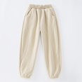 thumbnail image 2 of Otqutp Toddler Kids Boys Girls Fashion Breathable Thick Pants Autumn and Winter Casual Orduroy Warm Pants Soft and Comfortable Leggings(Beige-B,3-4 Years), 2 of 4