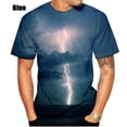 thumbnail image 1 of Nouveau T-Shirt à Manches Courtes d'Été Mode pour Hommes Impression 3D Éclair, 1 of 5