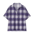 thumbnail image 5 of Guluxicc Polo Shirts for Women 3/4 Sleeve Plaid Trendy Tops Summer V Neck T Shirts Fashion Clothing, 5 of 7