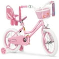 thumbnail image 5 of GLAF 16 in Kids Bicycle, Girls' Bike with Training Wheels, Streamers & Basket - Perfect for Ages 2-9, Pink, 5 of 15