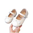 thumbnail image 6 of Girls Bow Decor Mary Jane Flat Shoes with Heart Buckle Scalloped Edge Soft Sole Dress Shoes Cute Princess Shoes, 6 of 7