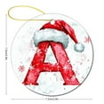 thumbnail image 2 of Ceramics Ornaments Custom Initial A Letter Name Christmas Gift 3" Ceramic Christmas Ornament Initial Letter Monogrammed Best Gifts for Christmas Gifts for Women Men On Christmas, 2 of 5