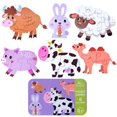 thumbnail image 2 of Gwong Juguete 6pcs Kids Dibujos animados de madera Vehículo animal Jigsaw Puzzle juego Early Education Toy Gwong 30005573, 2 of 7