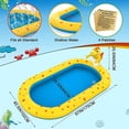 thumbnail image 4 of Piscinas Infantiles para Niños Colchoneta Inflable para Rociadores Piscina para Niños Pequeños A Partir De 3 Años Y Piscina para Niños con Almohadilla para Salpicaduras para Juegos, Rociador De Jardín Al Aire Libre De Verano Rojo Verde, 4 of 5