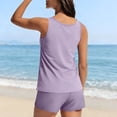 thumbnail image 5 of FDGIU ‌‌‌‌‌‌Women's Blouson Tankini Top Loose Fit Modest Swim Top Comfortable Banded Bottom Bathing Suit Top for Beach Pool Summer Outfits, 5 of 6