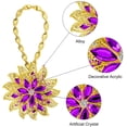 thumbnail image 3 of Attaches de Rideaux en Cristal, 2 Pack Attaches de Rideaux Style Étoile Clips Diamant avec Corde Extensible pour Décoration Maison Bureau, 3 of 7