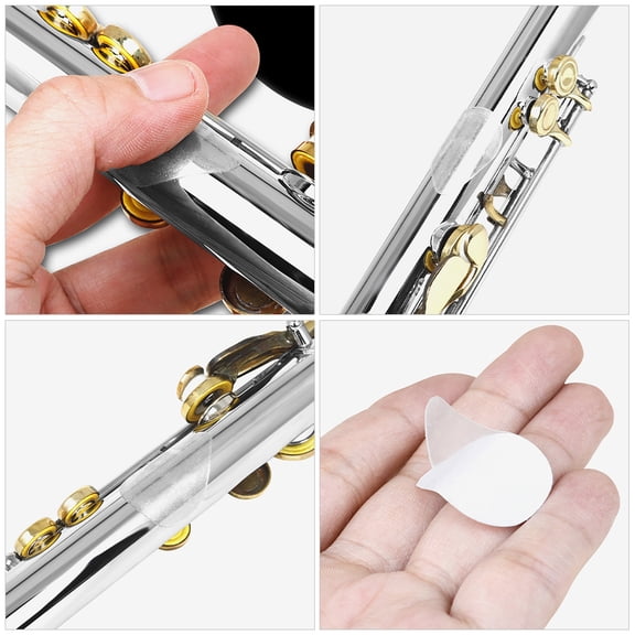 OFFIGAM Ultra-Thin Silicone Flute Pads for Improved Grip and Stability, 20 Pieces Set for Flute Maintenance