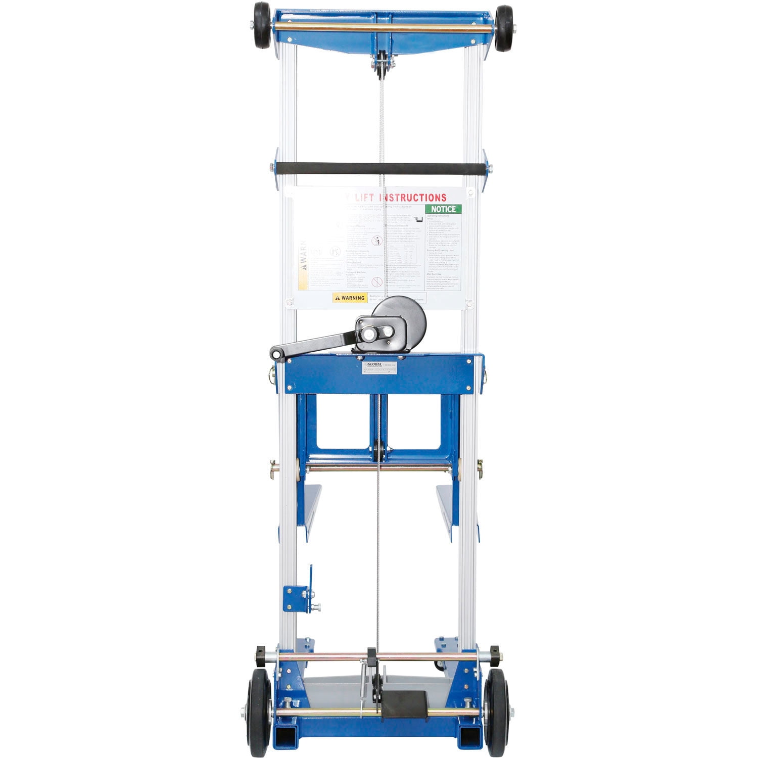 Global Industrial Lightweight Hand Operated Lift Truck, 500 Lb. Capacity Fixed Legs