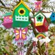 thumbnail image 4 of Manualidades para niños de edades – Paquete de 4 campanillas de viento para casa de pájaros – Construir y pintar casas de pájaros, kits de arte de madera, cesta de Pascua, regalos para niñas, 4 of 5