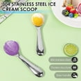 thumbnail image 3 of LINFANG 2 Pcs Ice Cream Scoop 304 Stainless Steel Ice Cream Spoon with Ergonomic Handle 7 Inch Portable Cookie Scoop for Dessert Restaurant, 3 of 8