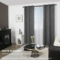 thumbnail image 4 of Deconovo Silver Printed Blackout Curtains - 2 Panels, Wave Dots Pattern, Grommet Top, 42"x108", Thermal Insulated Drapes for Bedroom & Living Room, Gray, 4 of 8