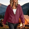 thumbnail image 6 of NominalSnug Womens Windbreaker Jacket Lightweight Full Zip up Long Sleeve Hooded Jacket with Pockets, 6 of 8