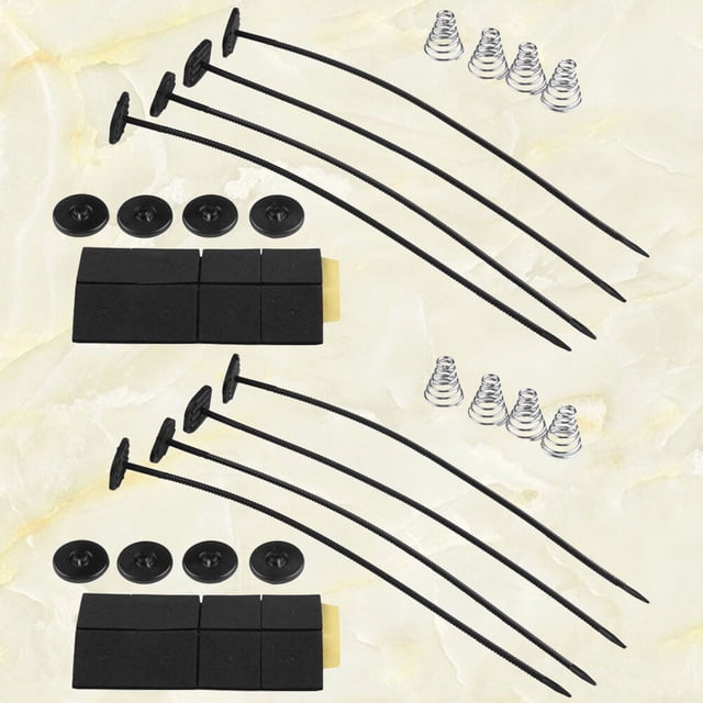 Minkissy Car Fan Accessory 2 Set in Black Plastic for Radiator Fan Mounting Kit and Cooling