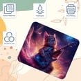 thumbnail image 3 of PhooArto Comfortable Mouse Pad Cat Playing Guitar Galaxy Desktop Mousepad , 21 x 25 cm Mouse Mat, Non-Slip Rubber Base, Improves Speed and Precision, 3 of 7