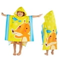 thumbnail image 1 of 48" x 24" Bath Beach Pool Hooded Towel Warp for 3-7T Unisex Baby Toddler, Absorbent Poncho, Orange Fox, 1 of 8