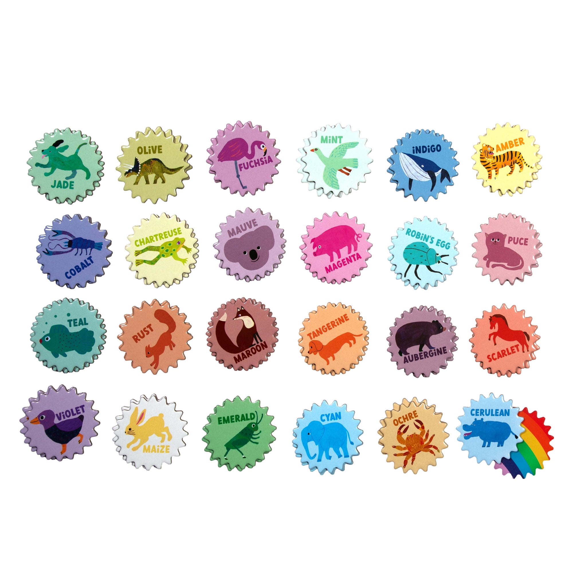eeBoo: Rainbow Memory Matching Game - 24 Pairs To Memorize & Match, Colors & Animals, Encourages Recognition, Concentration Skills, Kids Ages 5+