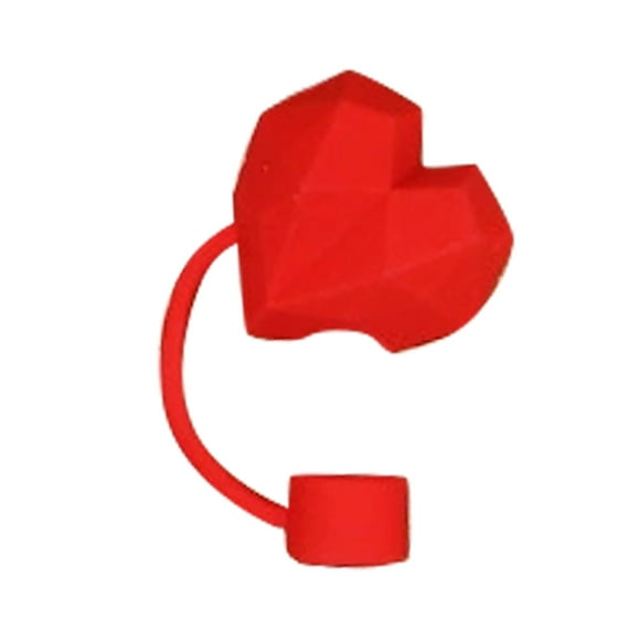 Tapa de Pajita de Silicona Reutilizable para el Día de San Valentín 6 10mm Tapa Protectora con Tapa a Prueba de Cabeza de Pajita