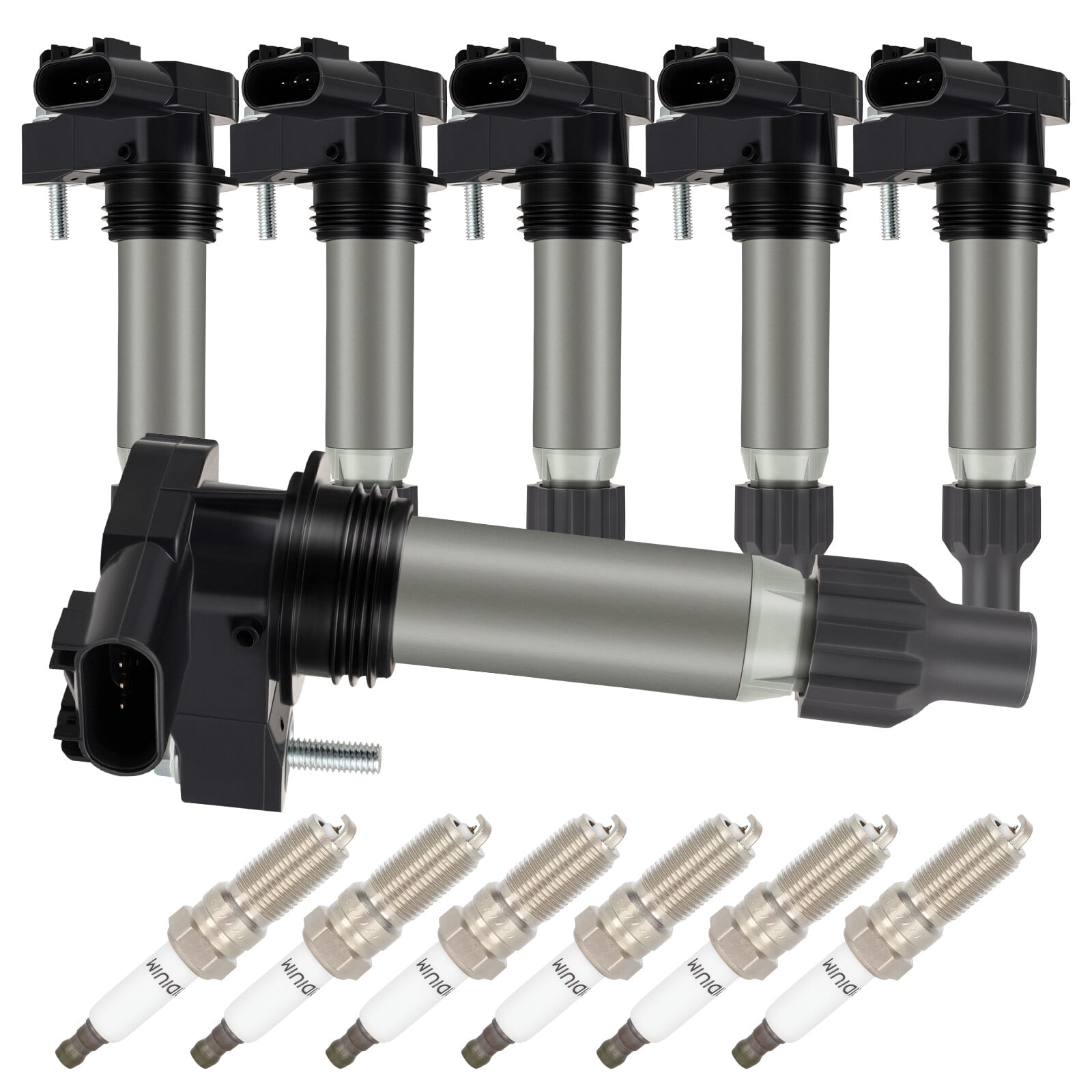 ECCPP UF569 6 ignition coils with 6 iridium Spark Plugs for Chevrolet for Cadillac Malibu 3.6L and CTS 3.0L UF-569 33400-78J01 33400-78J02