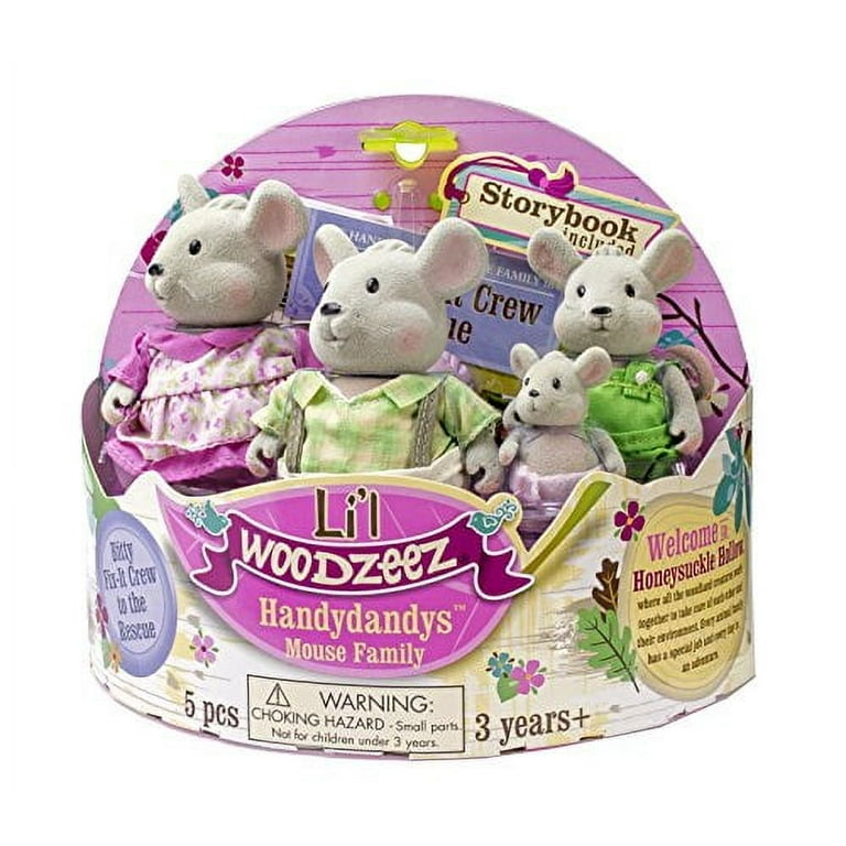 Li'l Woodzeez Handydandys Mouse Family Set with Storybook Li'l Woodzeez Handydandys Mouse Family Set with Storybook