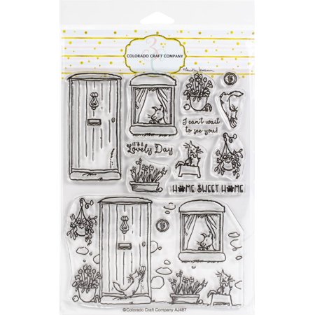 UPC: 0810043854870 | Colorado Craft Company Clear Stamps 6 X8 -Home Sweet Home-By Anita Jeram