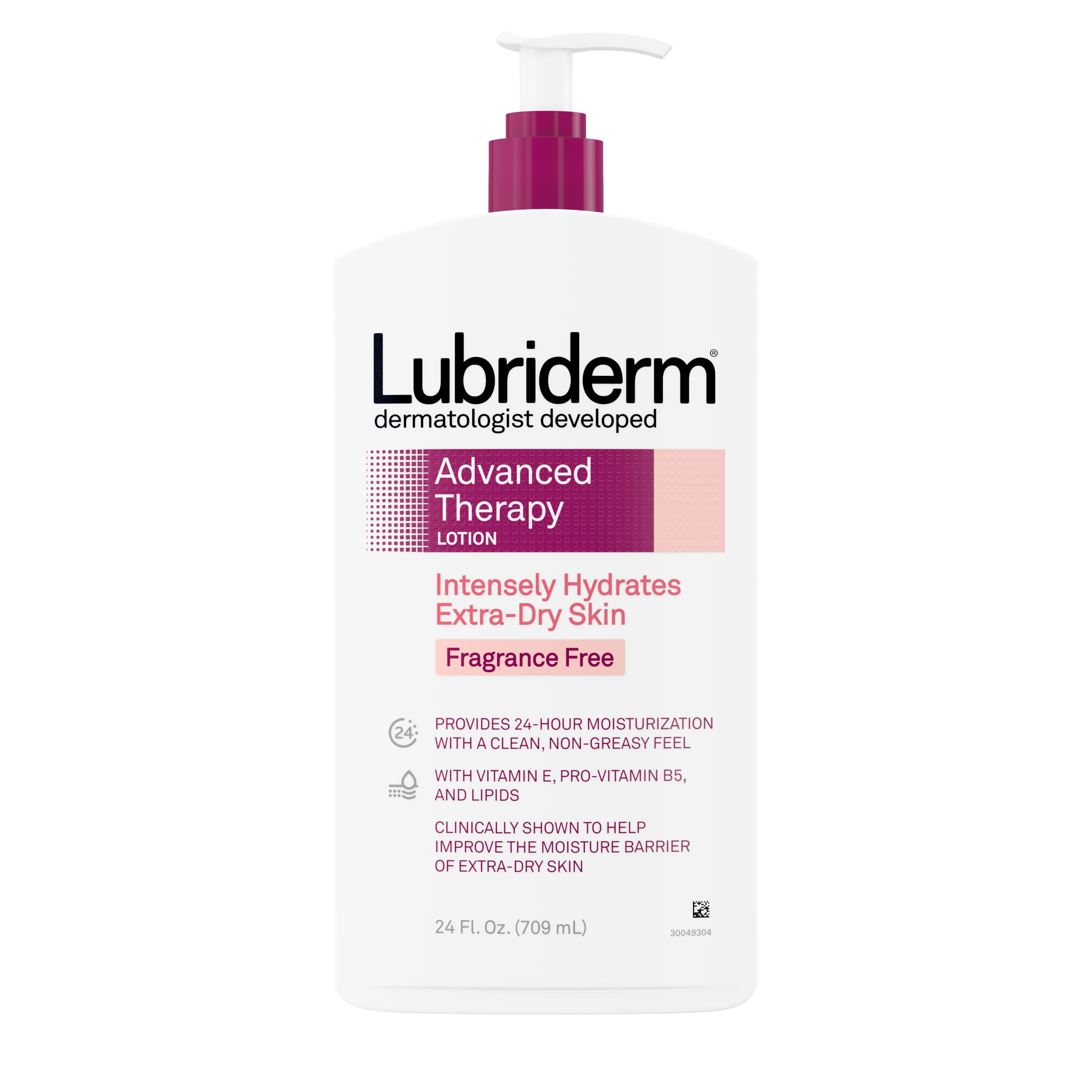 Lubriderm Advanced Therapy FragranceFree Lotion, Vitamin E, 24 fl. oz