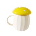 thumbnail image 2 of Mug Regalo Botella de agua Durable con tapa Taza de cerámica Drinkware Mango engrosado para té Leche Hogar Oficina Amarillo Macarena Taza de setas, 2 of 7