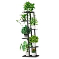 thumbnail image 1 of Soporte para pntas en s Múltiples estantes para s Estantes para s Estante organizador de almacenamiento Pantal para interior Jardín libre Negro 108cm CUTICAT Estante floral de hierro, 1 of 8
