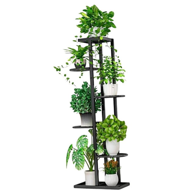 Soporte para pntas en s Múltiples estantes para s Estantes para s Estante organizador de almacenamiento Pantal para interior Jardín libre Negro 108cm CUTICAT Estante floral de hierro