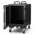thumbnail image 4 of Demifill 81 Quart Capacity End-loading Insulated Food Pan Carrier with Wheels, Hot Box with Seamless Double Walled Shell and PU Foam Layer, Food Pan Carrier for Indoor as Kitchen, Black, 4 of 8