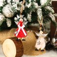 thumbnail image 4 of Colgante de madera de Navidad, colgante de niña de Ángel de peluche pintado hueco, decoración de árbol de Navidad, adornos DIY Wmkox8yii gf11742, 4 of 9