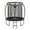 Black, variant on Funseek Trampoline with Basket and Basketball, Light Strip, Large Size and Load-Bearing Capacity, 10FT, Black