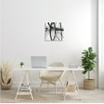 thumbnail image 2 of Distressed Black Fluid White Lines Abstract Pattern Abstract Gallery-Wrapped Canvas Print Wall Art, 17x17, 2 of 6