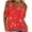 Red, variant on ALLLIST Womens Spring Tops Blue V-Neck Solid Short Sleeve Hollow Embellished T-Shirts Ladies Tops and Blouses L