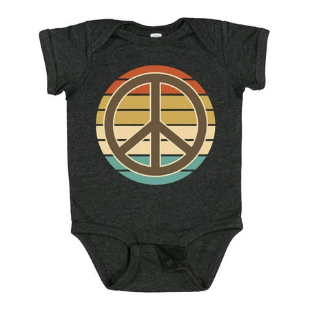 

Inktastic Retro Peace Sign Sunset Gift Baby Boy or Baby Girl Bodysuit