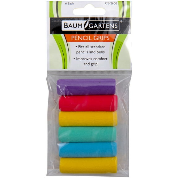 Foam Pencil Grips 6pk, Assorted Colors